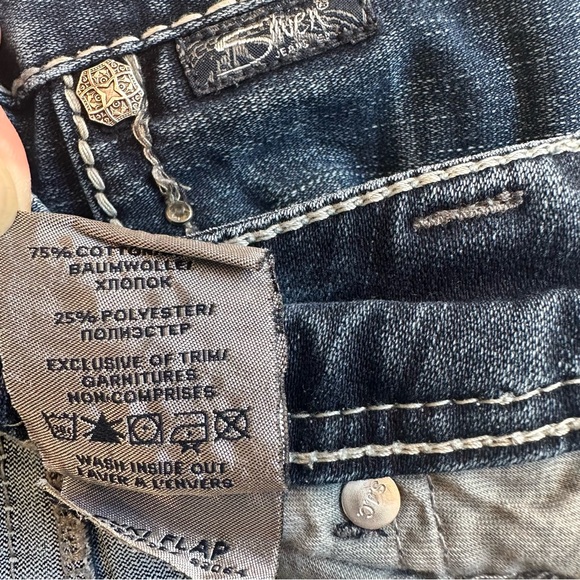 Silver Jeans Suki Flap Pockets Bootcut Rhinestone Gems Medium Wash Women’s 30x34 - Picture 16 of 16